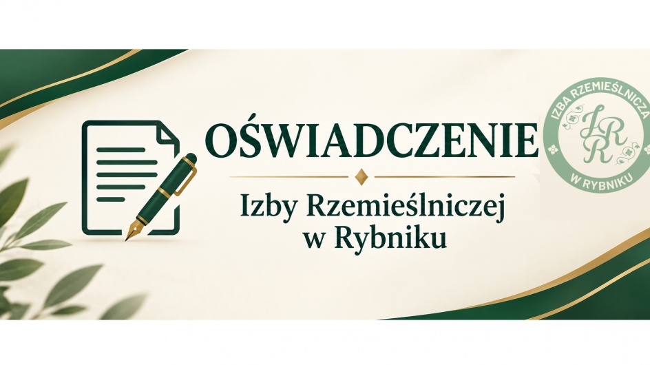 Oświadczenie Izby Rzemieślniczej w Rybniku